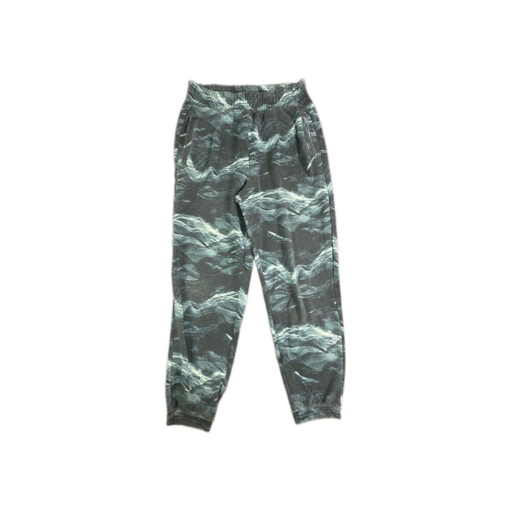 Fabletics Jogger Pants Women Size XS Green Outdoor Gym Pockets Marble Swirl C39